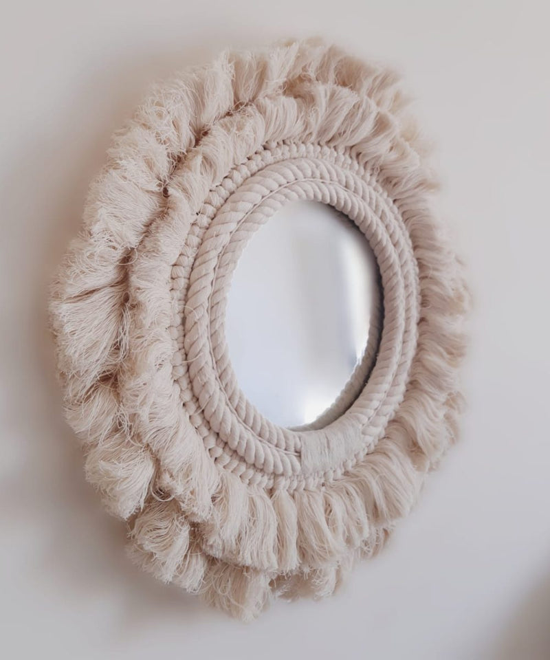 Sunrise Cotton Framed Mirror