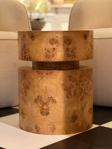 Burl Wood Side Table
