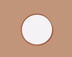 Round Wooden Mirror