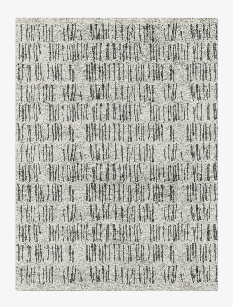 Bark Rug - Black & White