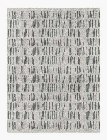 Bark Rug - Black & White