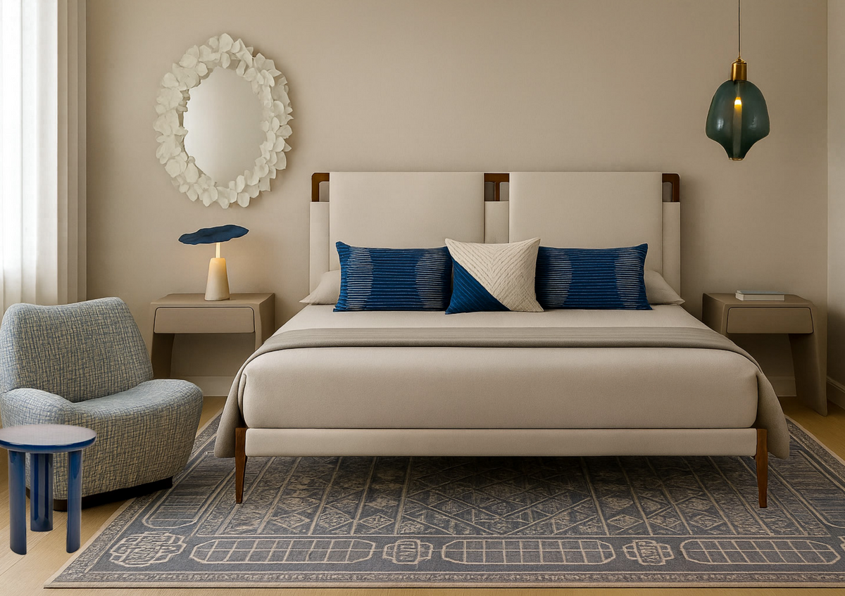 Bleu Blanc City Bedroom 1