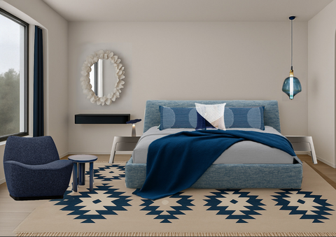 Bleu Blanc City Bedroom 1