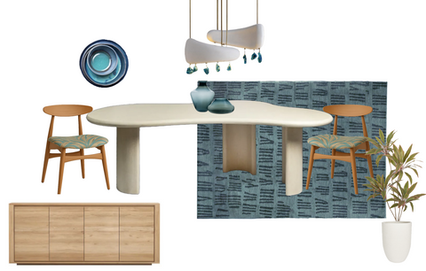 Bleu Blanc Coastal Dining Room