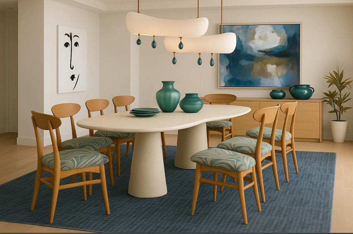 Bleu Blanc Coastal Dining Room