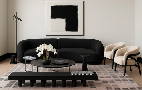 Black & White Living Room