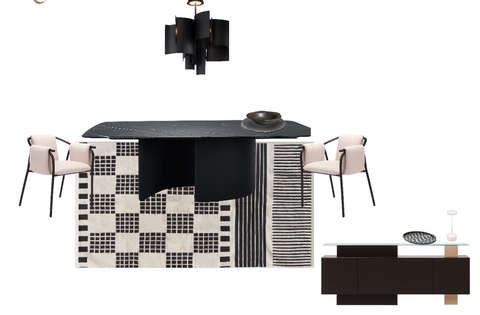 Black & White Dining Room