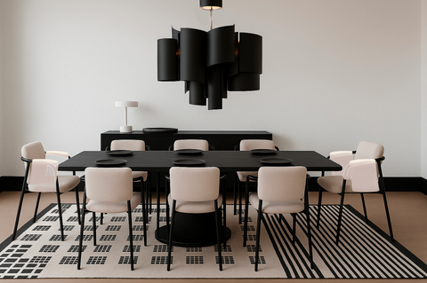 Black & White Dining Room