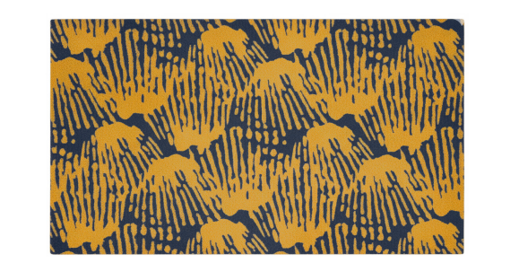 Fluke Rug - Navy x Yellow