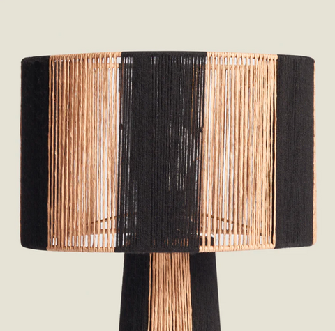 Attola Table Lamp - Black & Beige