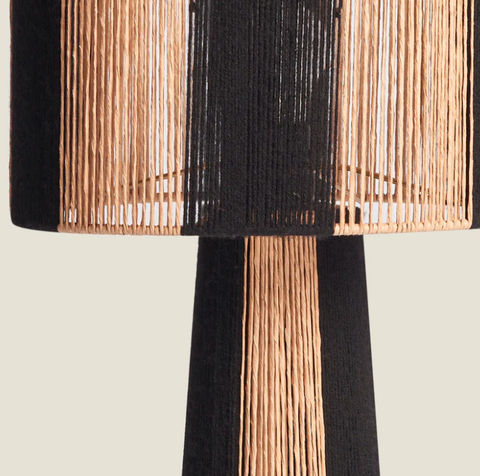 Attola Table Lamp - Black & Beige