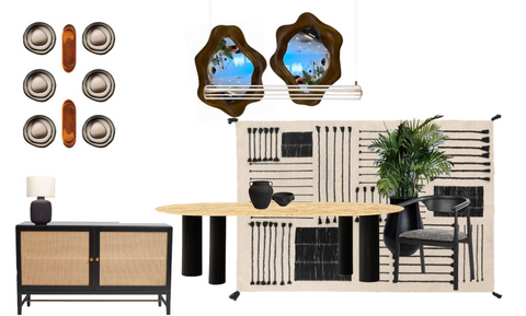 Black Timber Dining Room