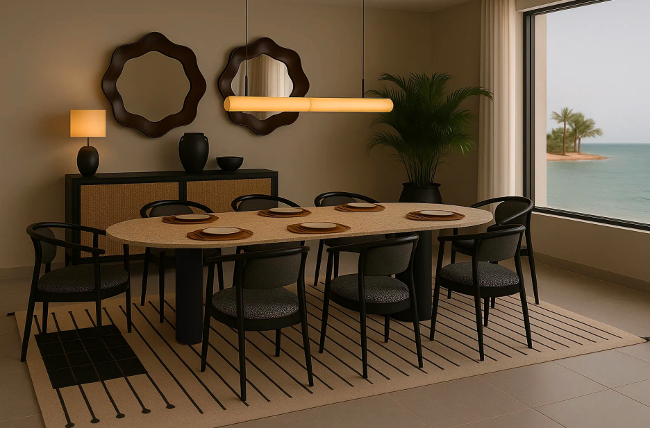 Black Timber Dining Room