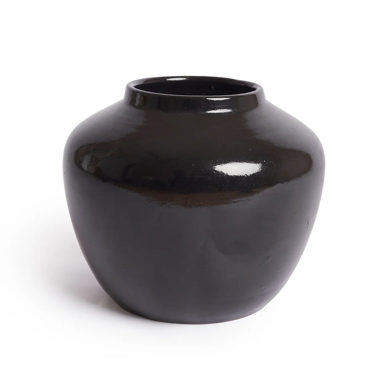 Glazed Black Vase
