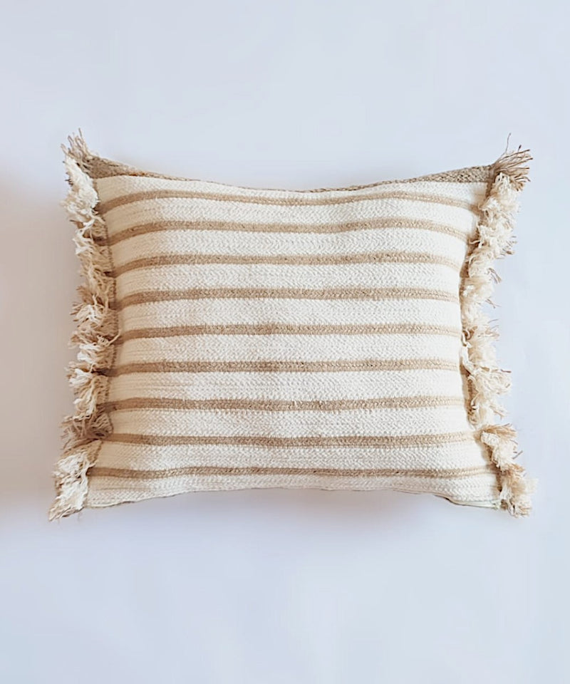 Stripped Jute Cushion